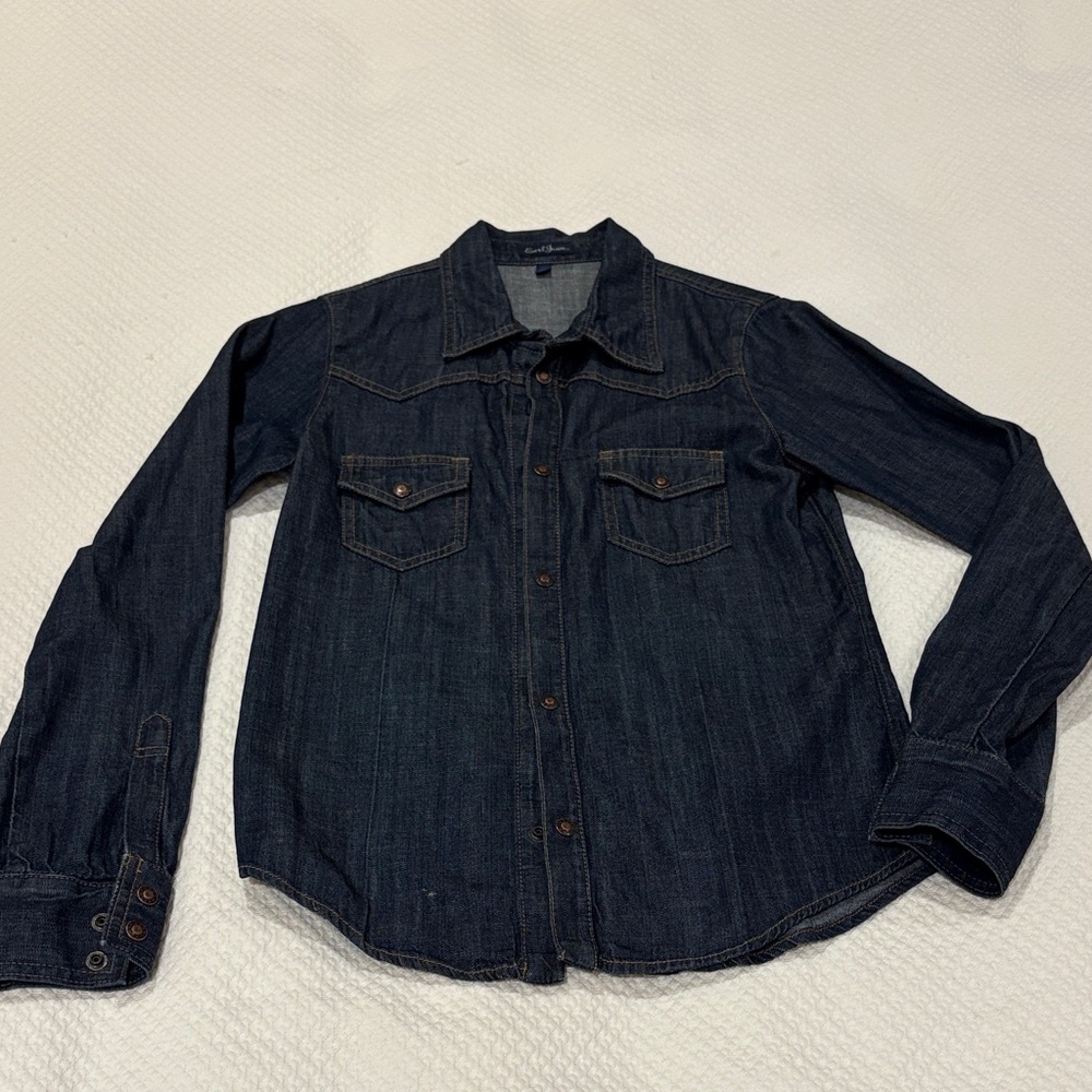 Dark Blue Denim Shirt by Earl Jean